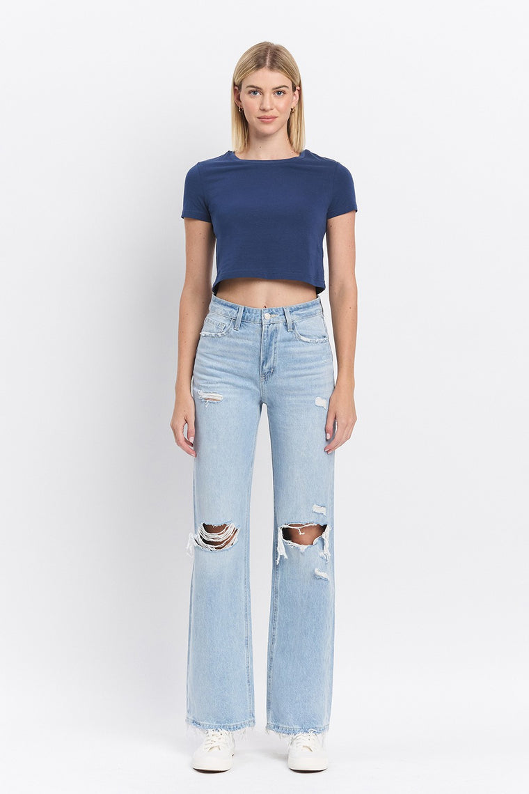 90's Vintage Super High Rise Flare Jeans