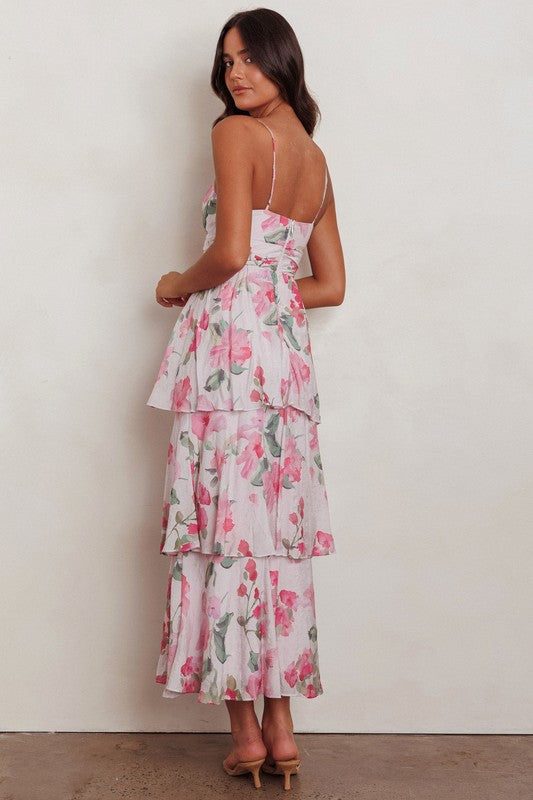 Pretty in Pink Floral Maxi Dress