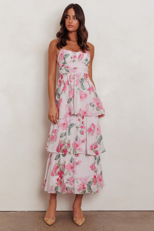 Pretty in Pink Floral Maxi Dress