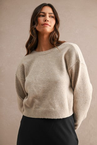 Ribbon Bow Detail Knit Sweater Top