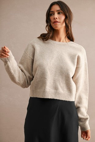 Ribbon Bow Detail Knit Sweater Top