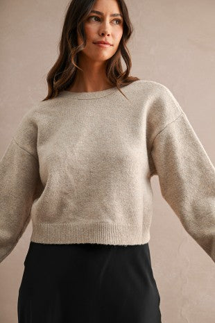 Ribbon Bow Detail Knit Sweater Top