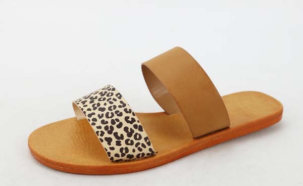 Bamboo Double Panels Slide on Sandals