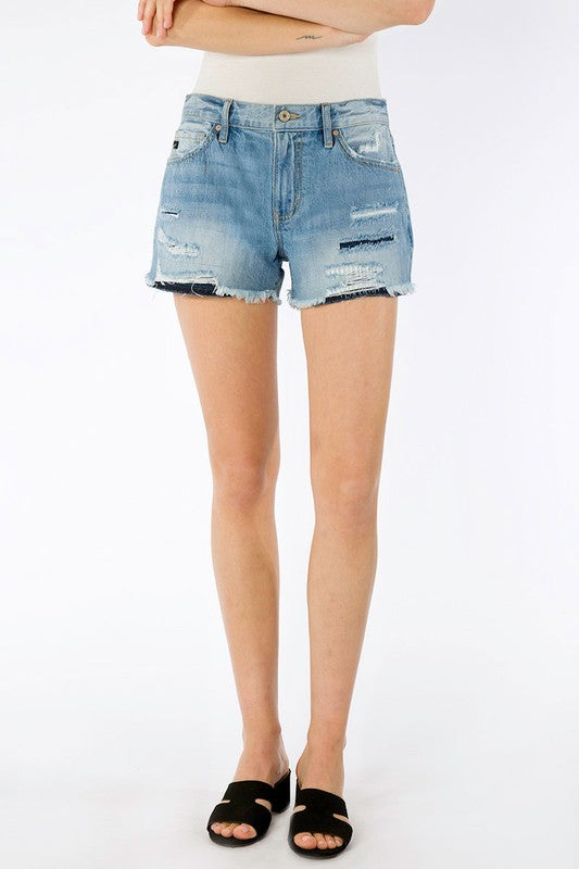 FINAL SALE MID RISE MOM SHORTS