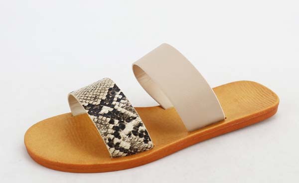 Bamboo Double Panels Slide on Sandals